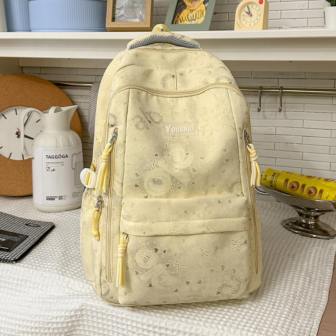 Stylish Floral-Embossed Backpack Stornfield