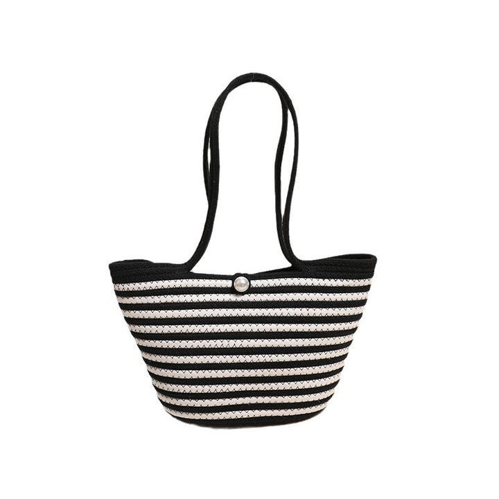 Trendy Basket Bag with Stylish Striped Pattern Stornfield