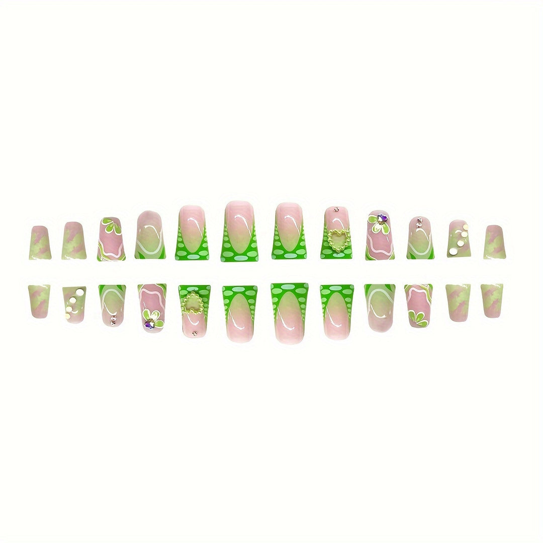 3D Floral Decorative Press-On Nails Stornfield