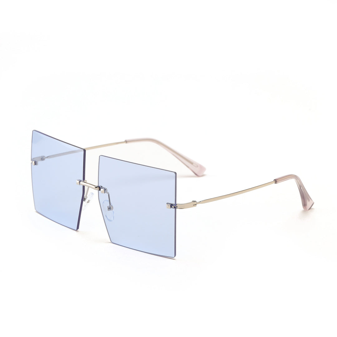 Women's fashion square sunglasses with wide lenses and delicate metal frame Stornfield