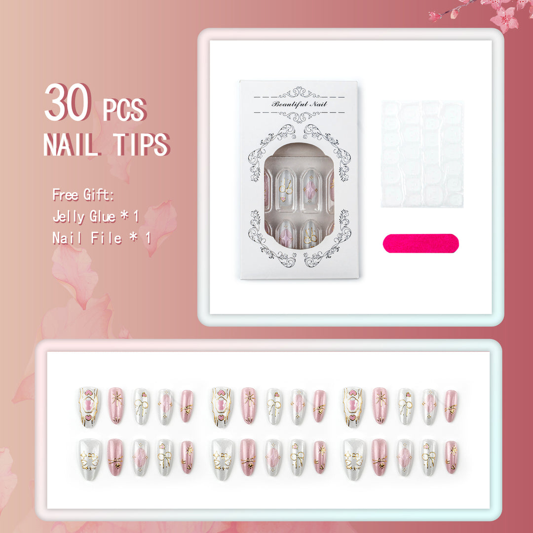 Artistic Metallic Press-On Nails