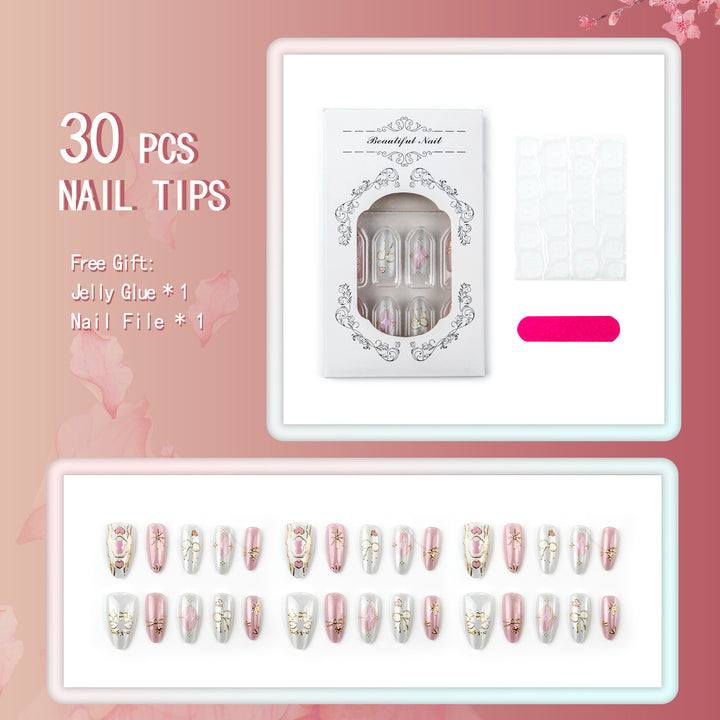 Artistic Metallic Press-On Nails