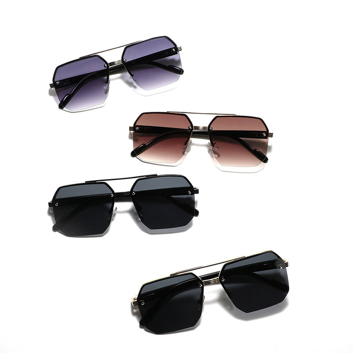 Ladies hexagonal sunglasses with elegant metal frame Stornfield