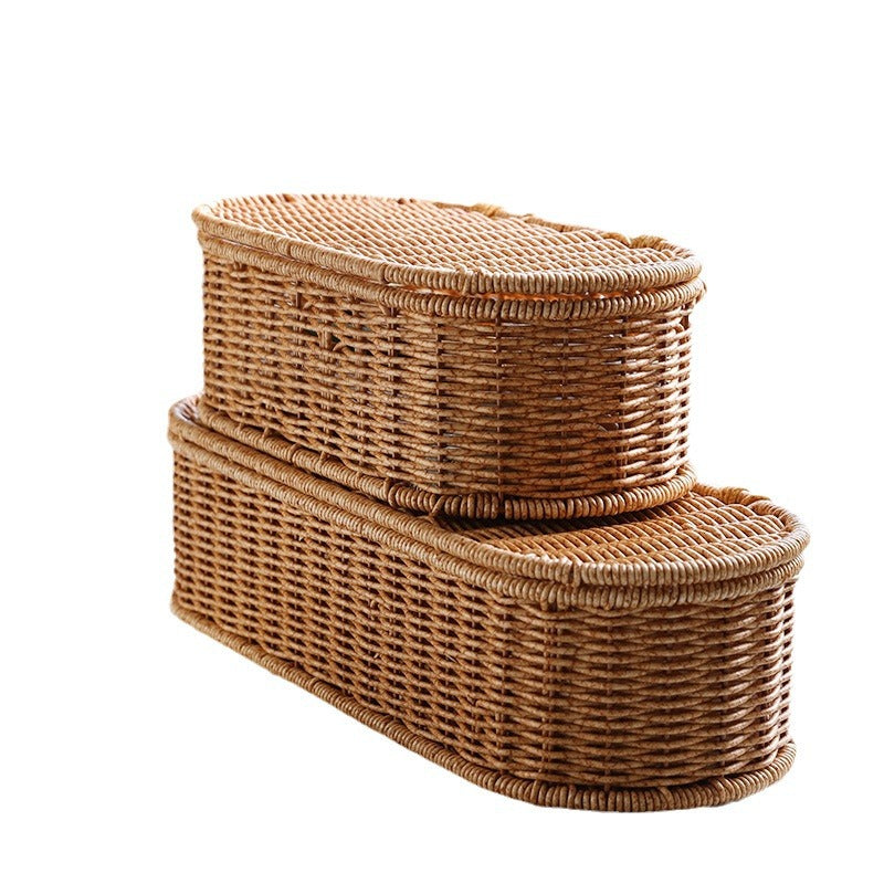Unisex Oval Storage Basket with Handwoven Structure Stornfield