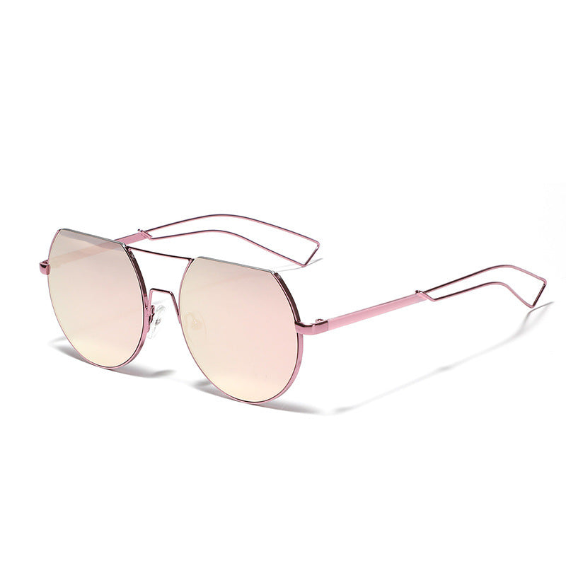 Women's geometric sunglasses with translucent lenses and stylish metal frame Stornfield