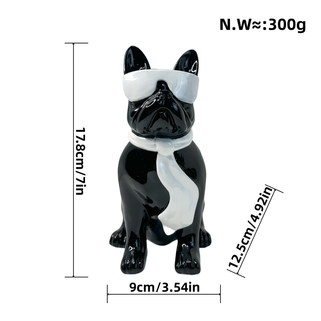 Colorful Bulldog Decoration Figure made of Resin Stornfield