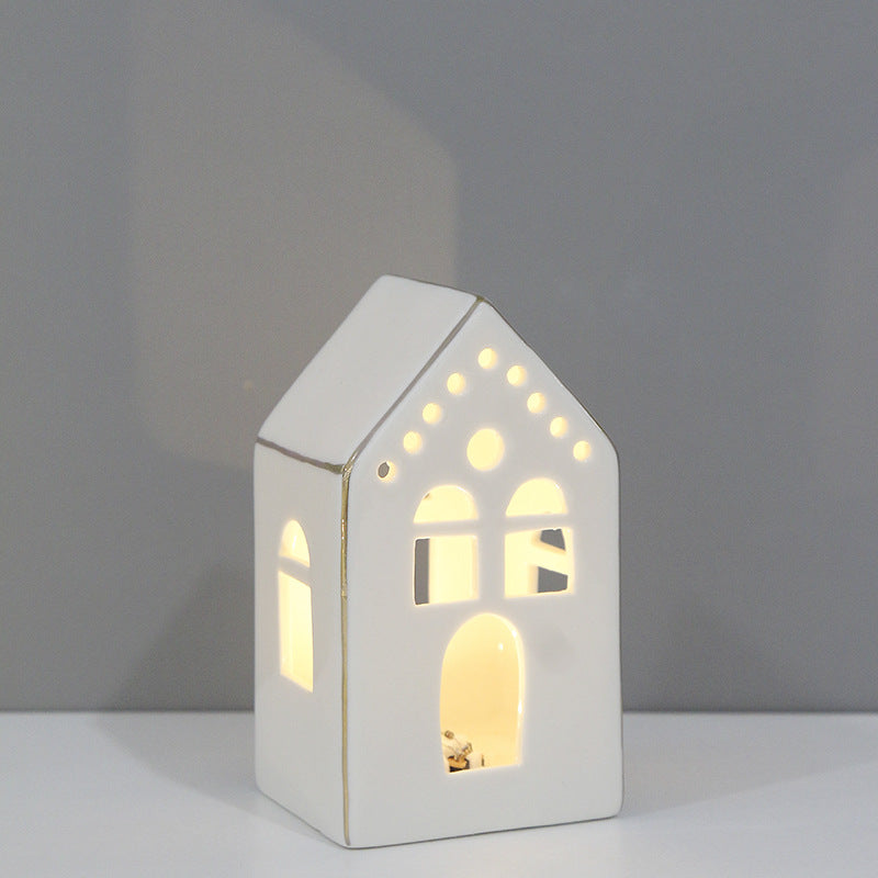 Decorative Ceramic House Lantern Stornfeild