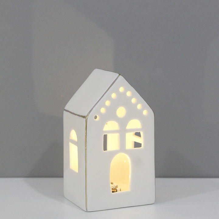 Decorative Ceramic House Lantern Stornfeild