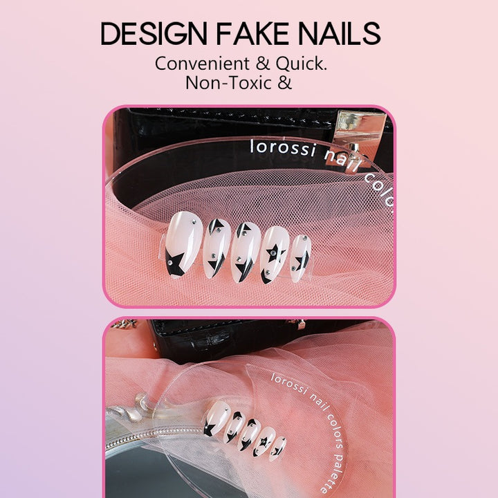 Elegant artificial nails with glitter accents Stornfield