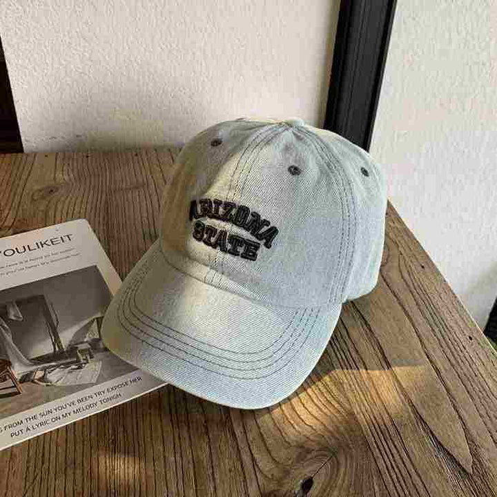 Unisex Vintage-Inspired Embroidered Denim Cap Stornfield