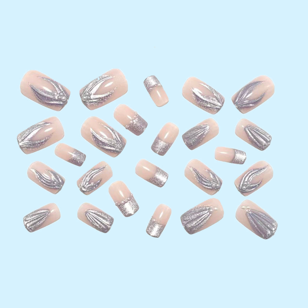 Luxury Aquamarine Design Press-On Nails Stornfield