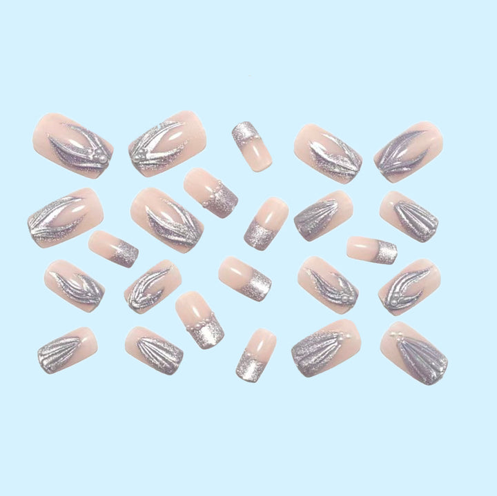 Luxury Aquamarine Design Press-On Nails Stornfield