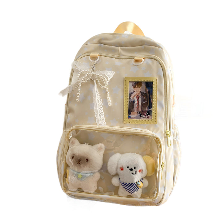Backpack with Playful Star Design and Viewing Window Stornfield