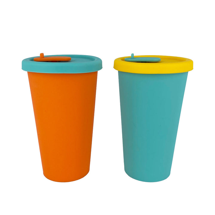 Women Silicone Drink Cup with Lid and Straw Stornfield