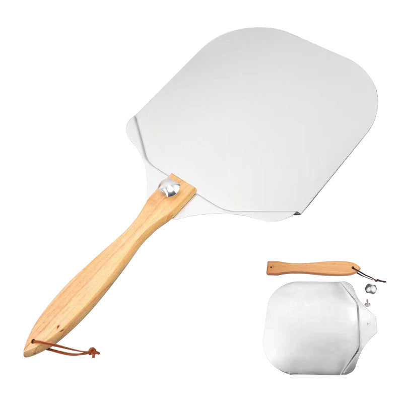 extra-large thin professional aluminum pizza peel with ergonomic wooden handle Stornfield