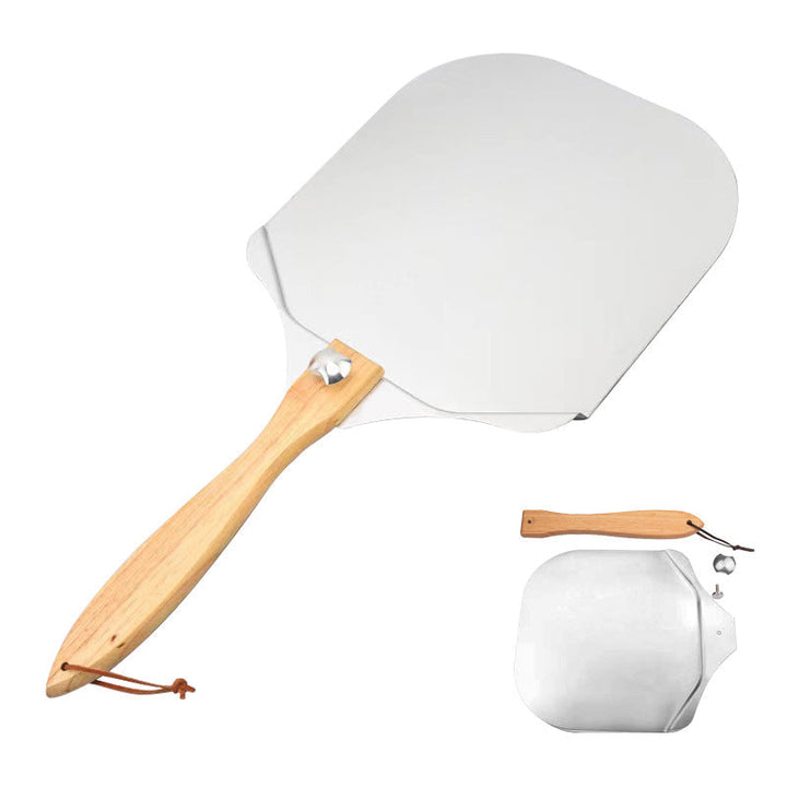extra-large thin professional aluminum pizza peel with ergonomic wooden handle Stornfield