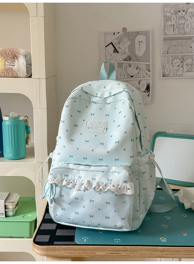 Cute Bow-Embellished Casual Backpack Stornfield