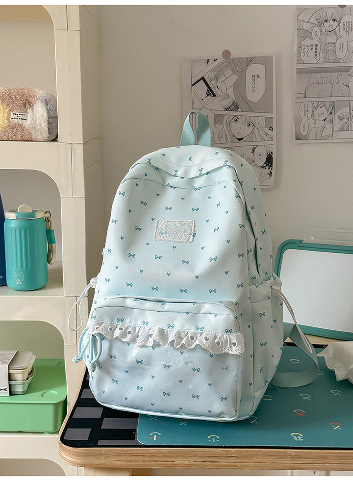 Cute Bow-Embellished Casual Backpack Stornfield