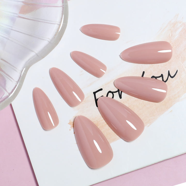 Premium DIY Long Almond-Shaped Press-On Nails Stornfield