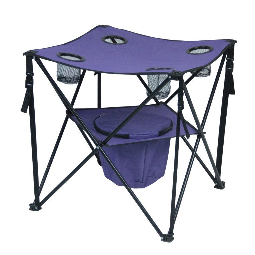 Camping table with integrated cup holders Stornfield
