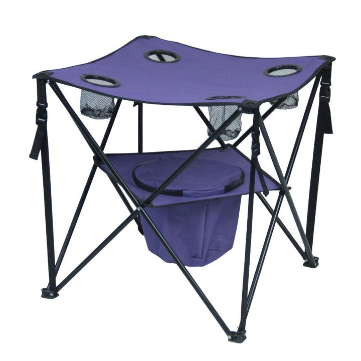 Camping table with integrated cup holders Stornfield