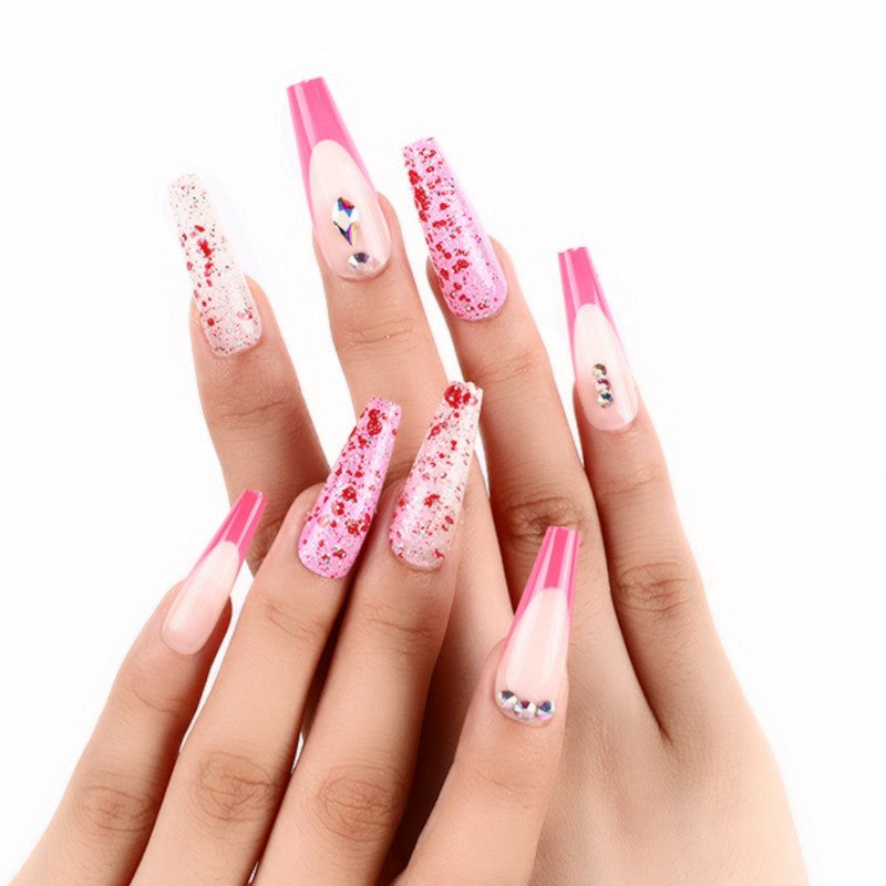 Glamorous artificial nails with glitter accents Stornfield