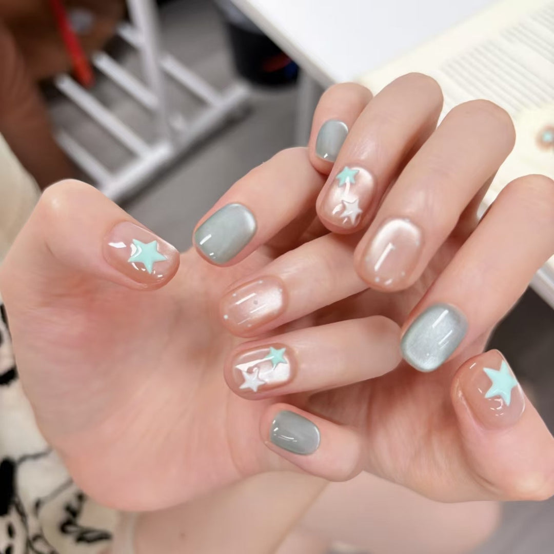 Artistic Starry Nail Art Design