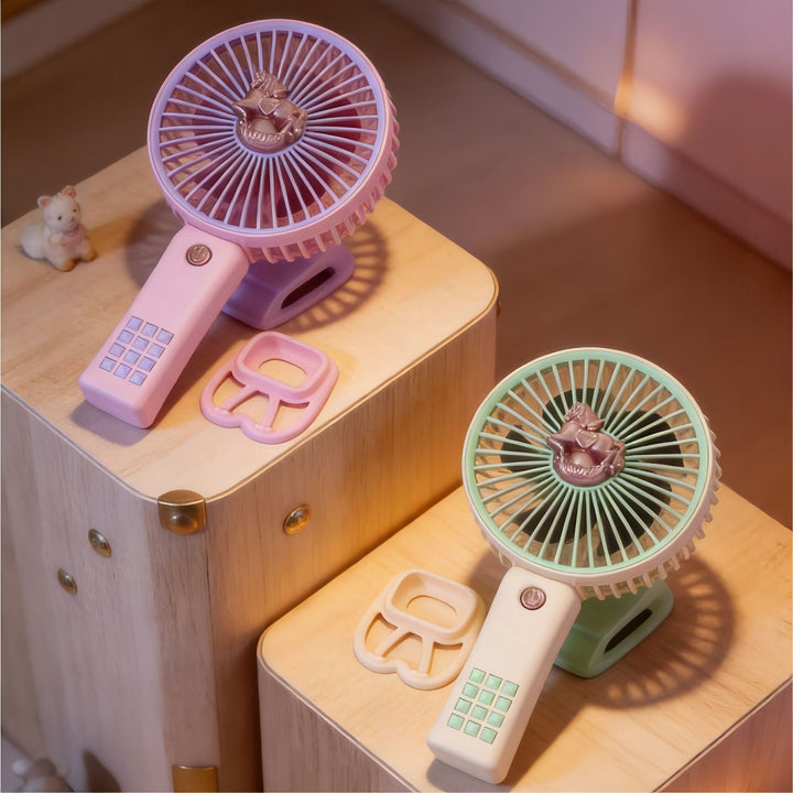 Women Portable Hand Fan with Innovative Unicorn Design Stornfield