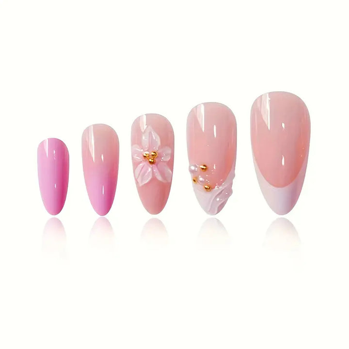 Artistic Floral Design Press-On Nail Set Stornfield