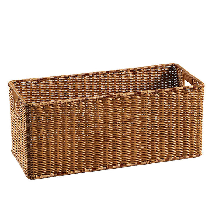 Handwoven Rectangular Storage Bin with Cutout Handles Stornfield