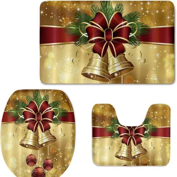 Christmas-Themed Bathroom Mat Set