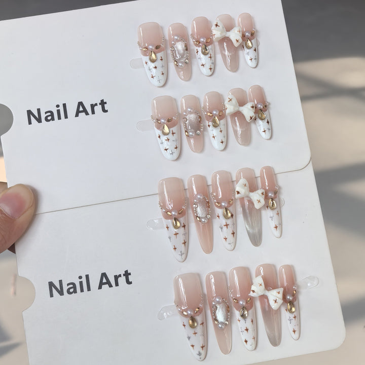 Premium Decorative Press-On Nail Set Stornfield