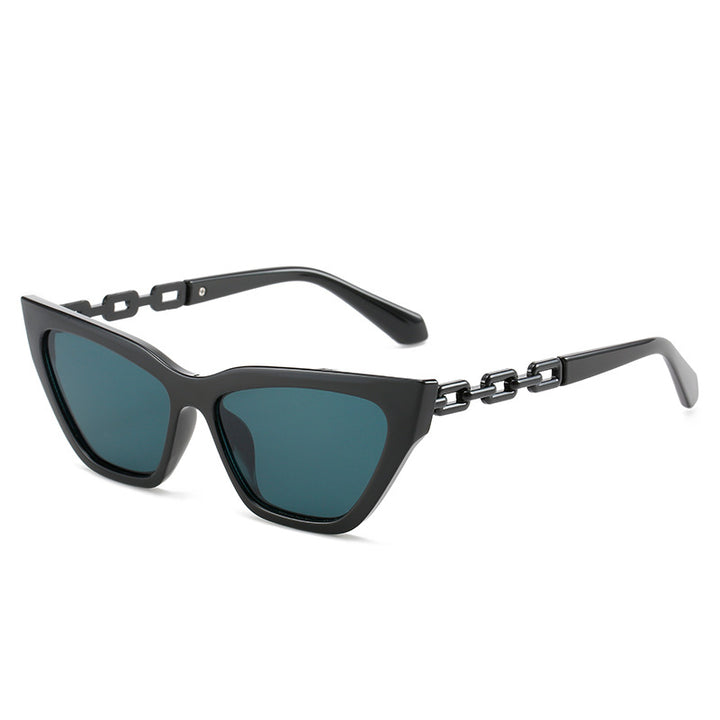 Women's Cat-Eye Sunglasses with Modern Chain Frame Stornfield