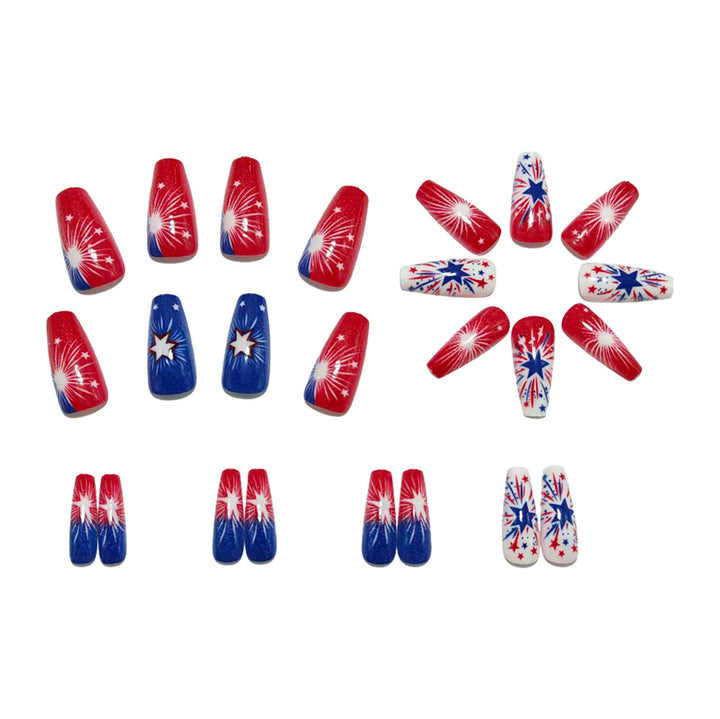 Artificial Nails in Festive Fireworks Design Stornfield