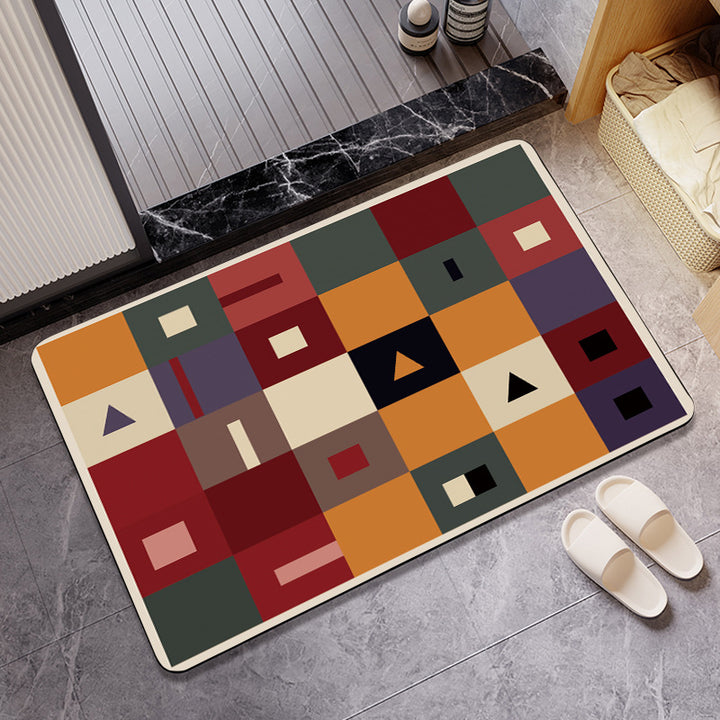 Geometric Pattern Bath Mat Stornfield