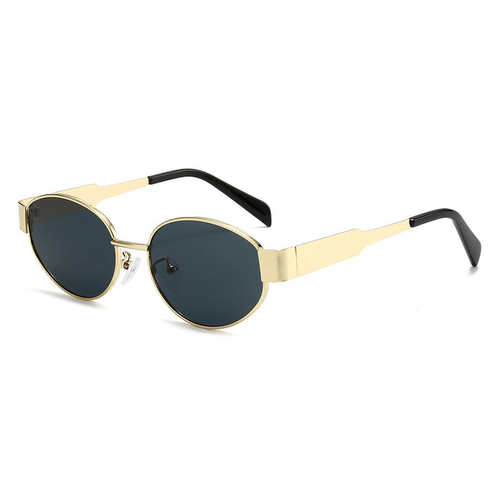 Fashionable oversized sunglasses with metal frame Stornfield