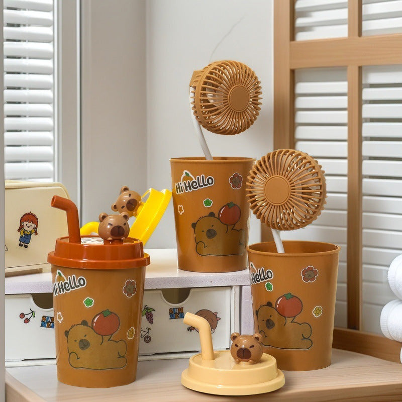 Women’s drinking cup with integrated straw and playful animal design Stornfield