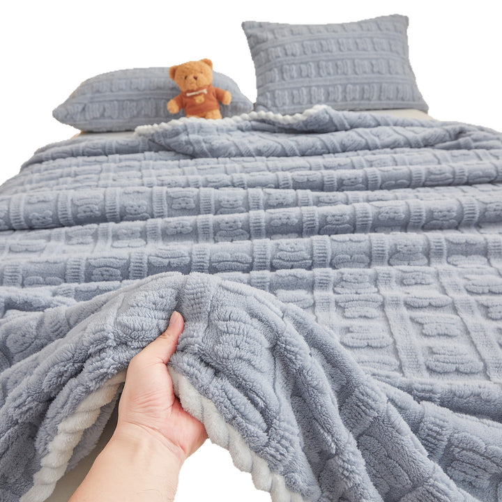Cozy Plush Textured Throw Blanket