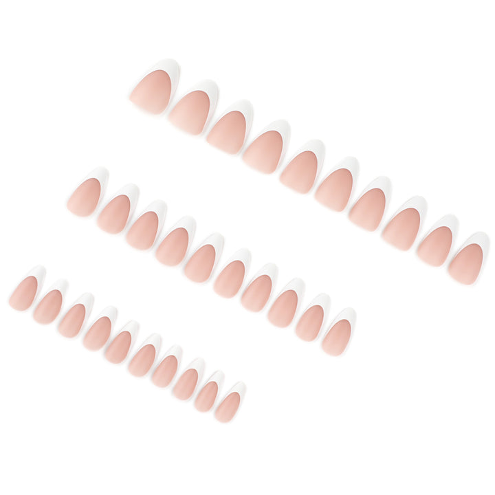 Artistic stiletto nails with elegant French design Stornfield
