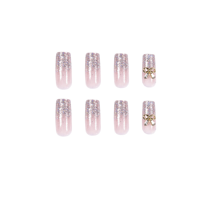 Artful Nail Extensions with Glitter and Decoration Stornfield
