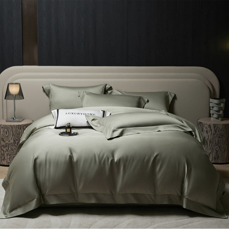 Luxury Sateen Duvet Cover Bedding Set with Hidden Zipper and Pillow Shams