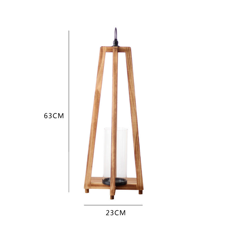 Elegant lantern made of wood and glass Stornfield