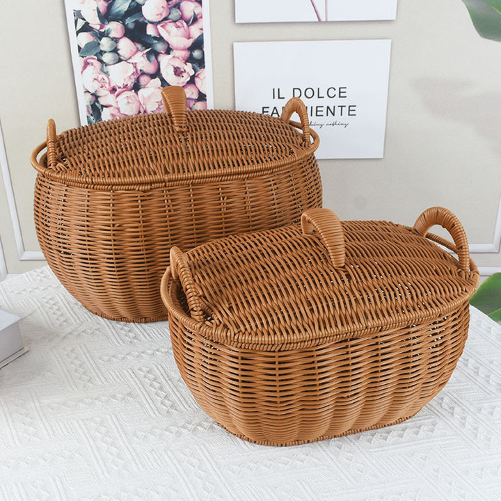 Handwoven Wicker Storage Basket Stornfield