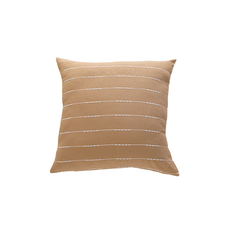 Structured Striped Velvet Cushion