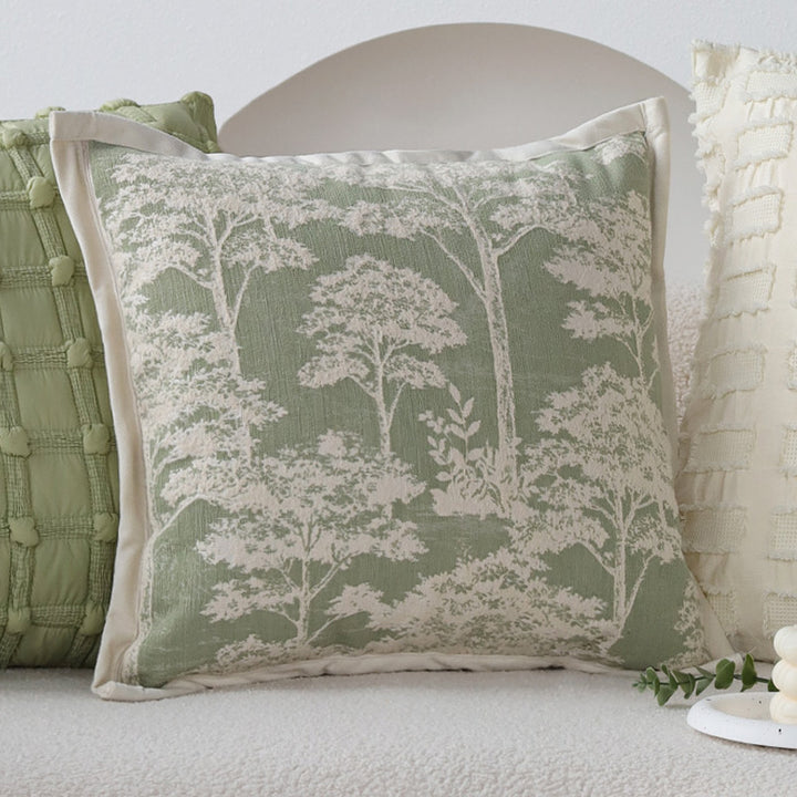 Decorative pillow with plant design