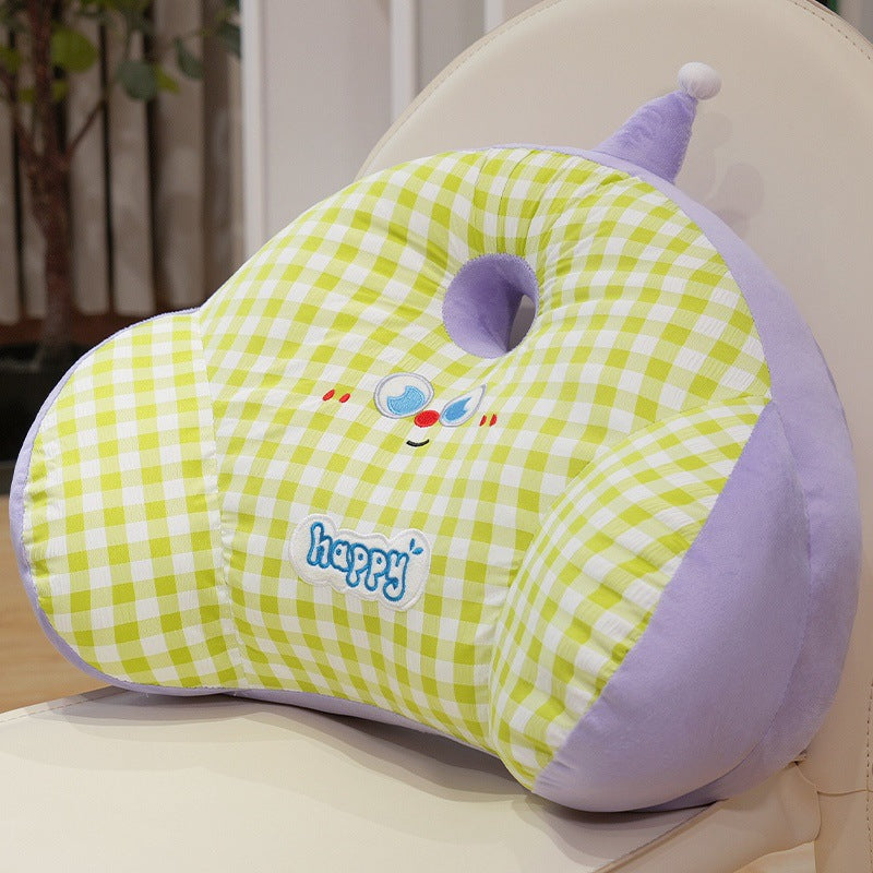 Plush back support pillow with casual design Stornfield