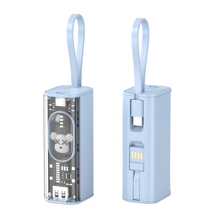 Portable power bank with integrated charging concept and practical carrying strap Stornfield