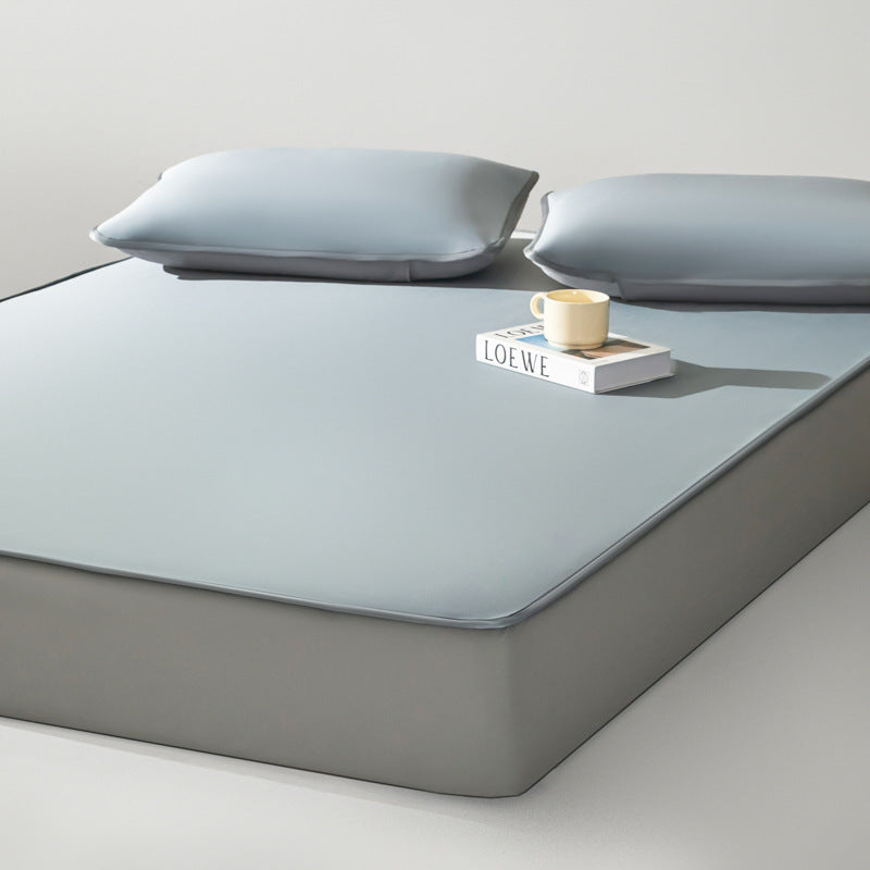 Waterproof mattress protector fitted sheet with breathable PU coating and extra deep pocket