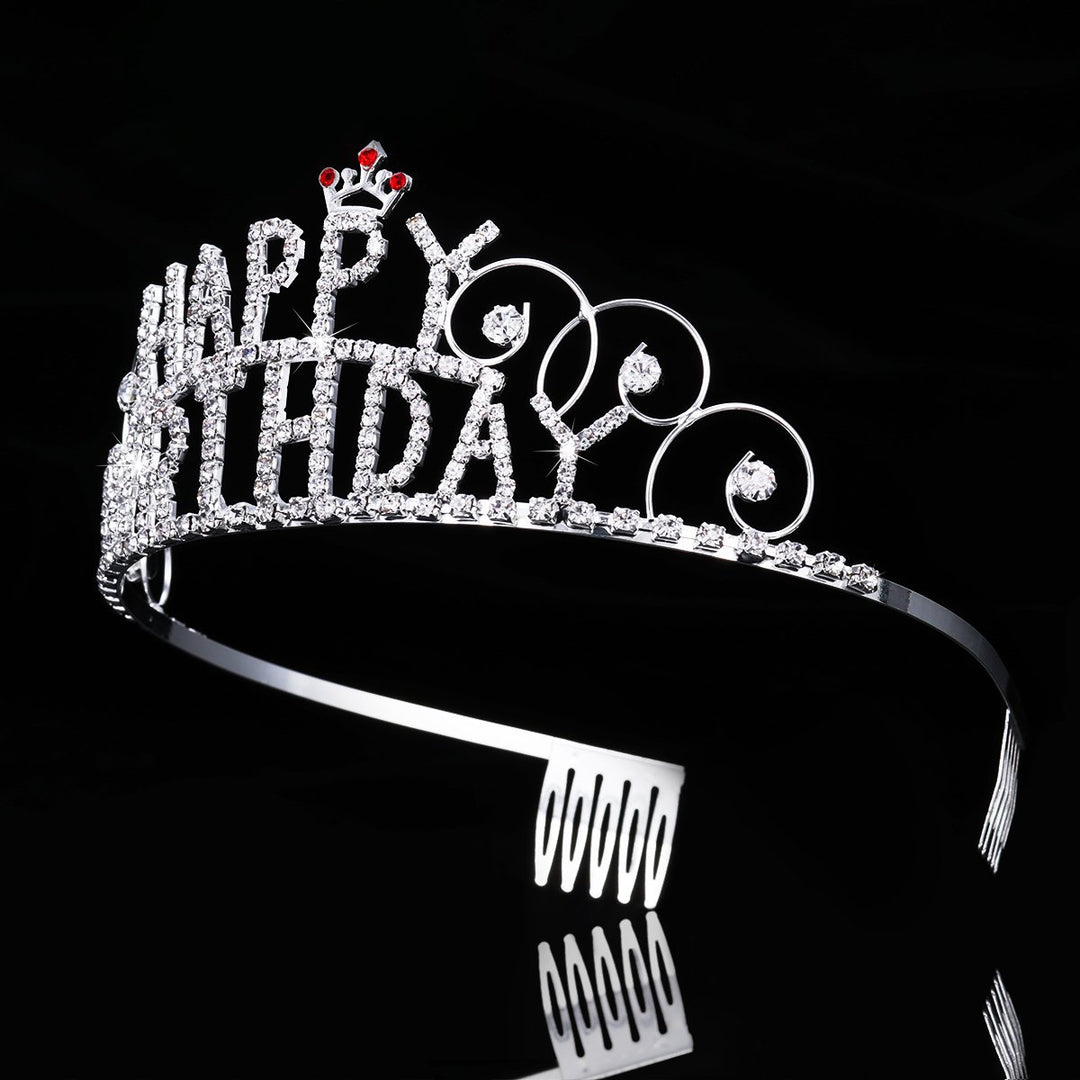 Women's Decorative Hair Crown with Birthday Inscription Stornfield