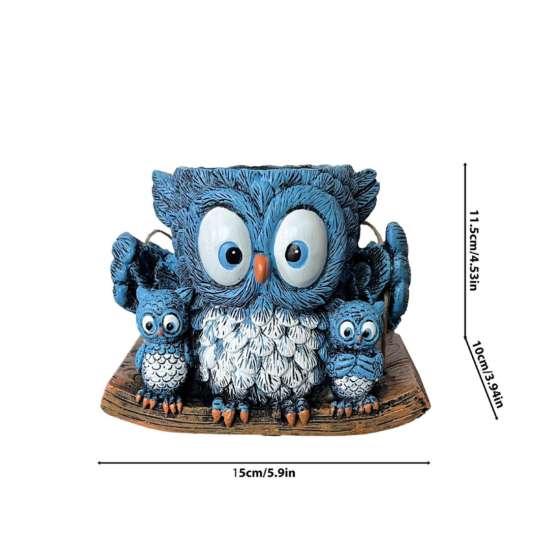 Owl-shaped decorative flower pot Stornfield